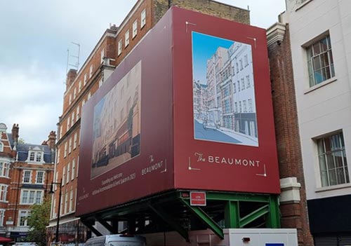 Beaumont Hotel in Mayfair wrapped in PVC-free Kavalan from CMYUK.