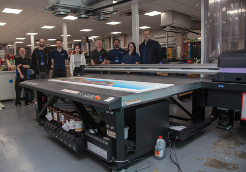Hampshire Flag with a Mimaki JFX 200-2513 EX UV LED flatbed printer from CMYUK. 