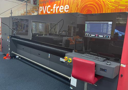 The first time this 3.2m UV LED hybrid printer has been shown in the UK