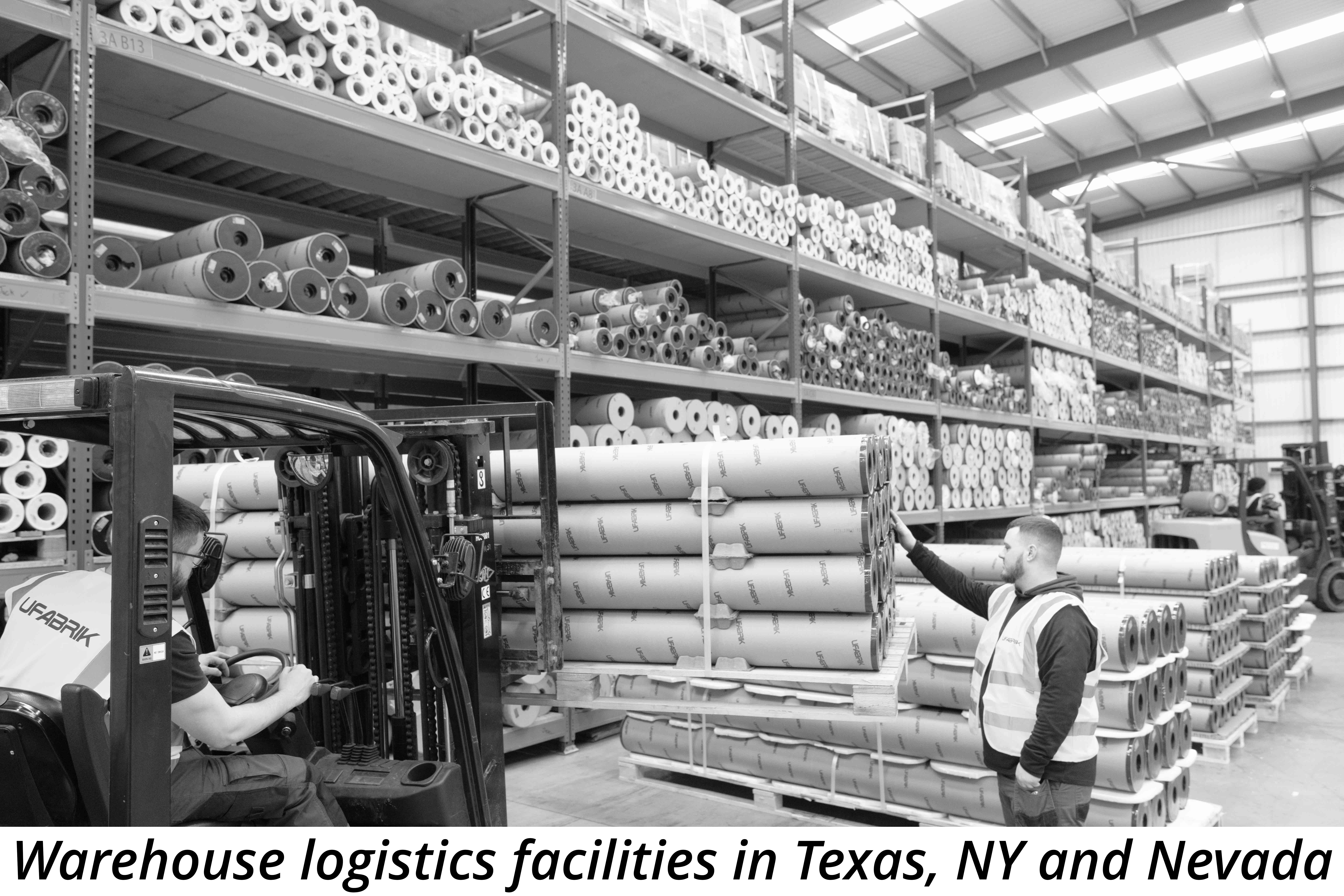 Warehouse logistics facilities in Texas, NY and Nevada