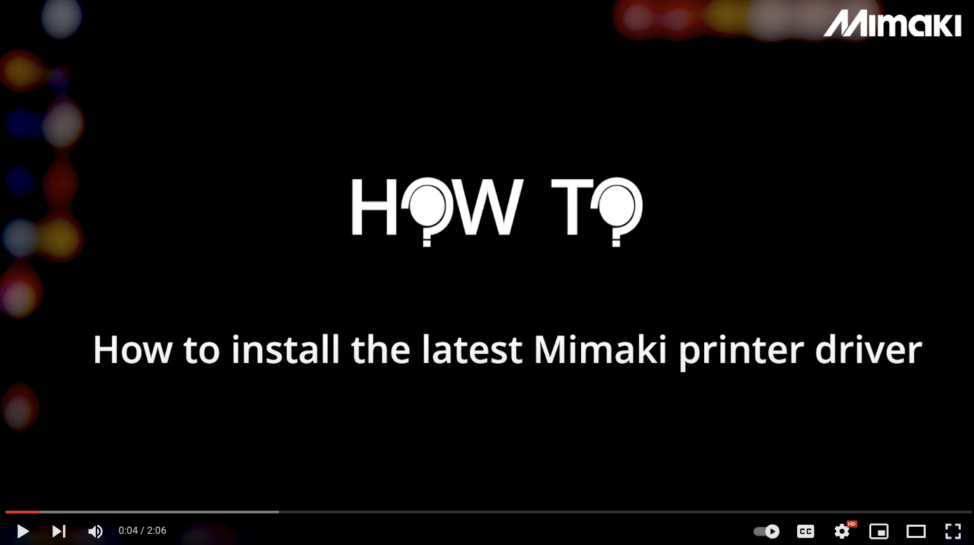 How to install the latest Mimaki printer driver