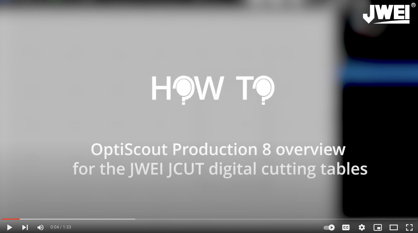 How to - OptiScout8 overview for the JWEI JCUT