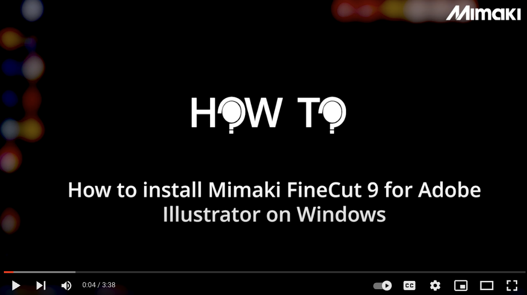 How to install Mimaki Finecut 9 for Adobe Illustrator on Windows