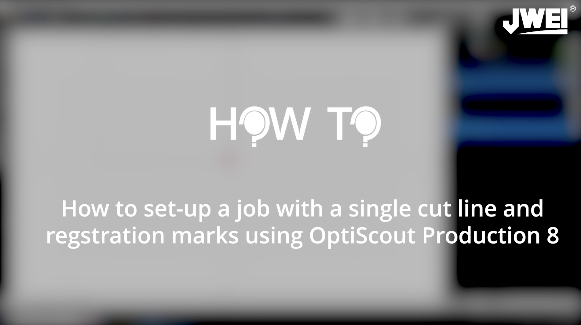 How to set up a job with a single cut line and registration marks using OptiScout Production 8