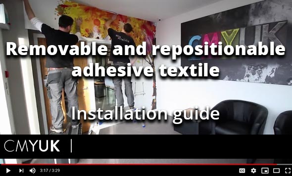 Removable and repositionable adhesive textile